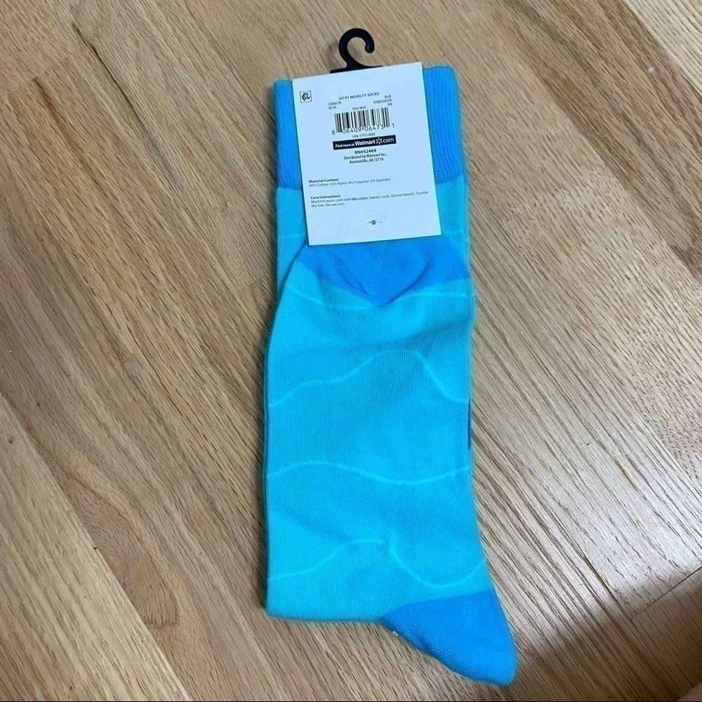 Pool Santa Put of Office Dress Socks Men’s 6-12 NWT Blue Red Christmas